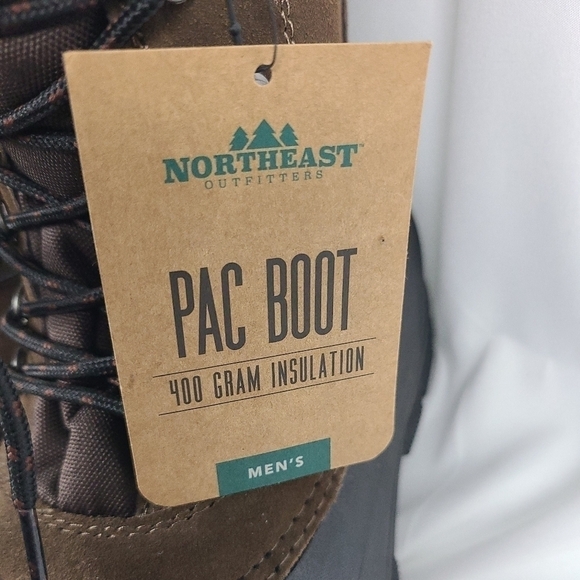 New Northeast Outfitters Insulated Pac Boot Mens Black and Brown. Size US 10 NWT - Picture 5 of 8